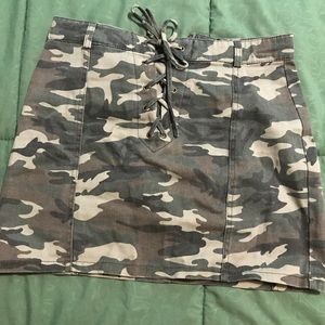 Camo Mini Skirt